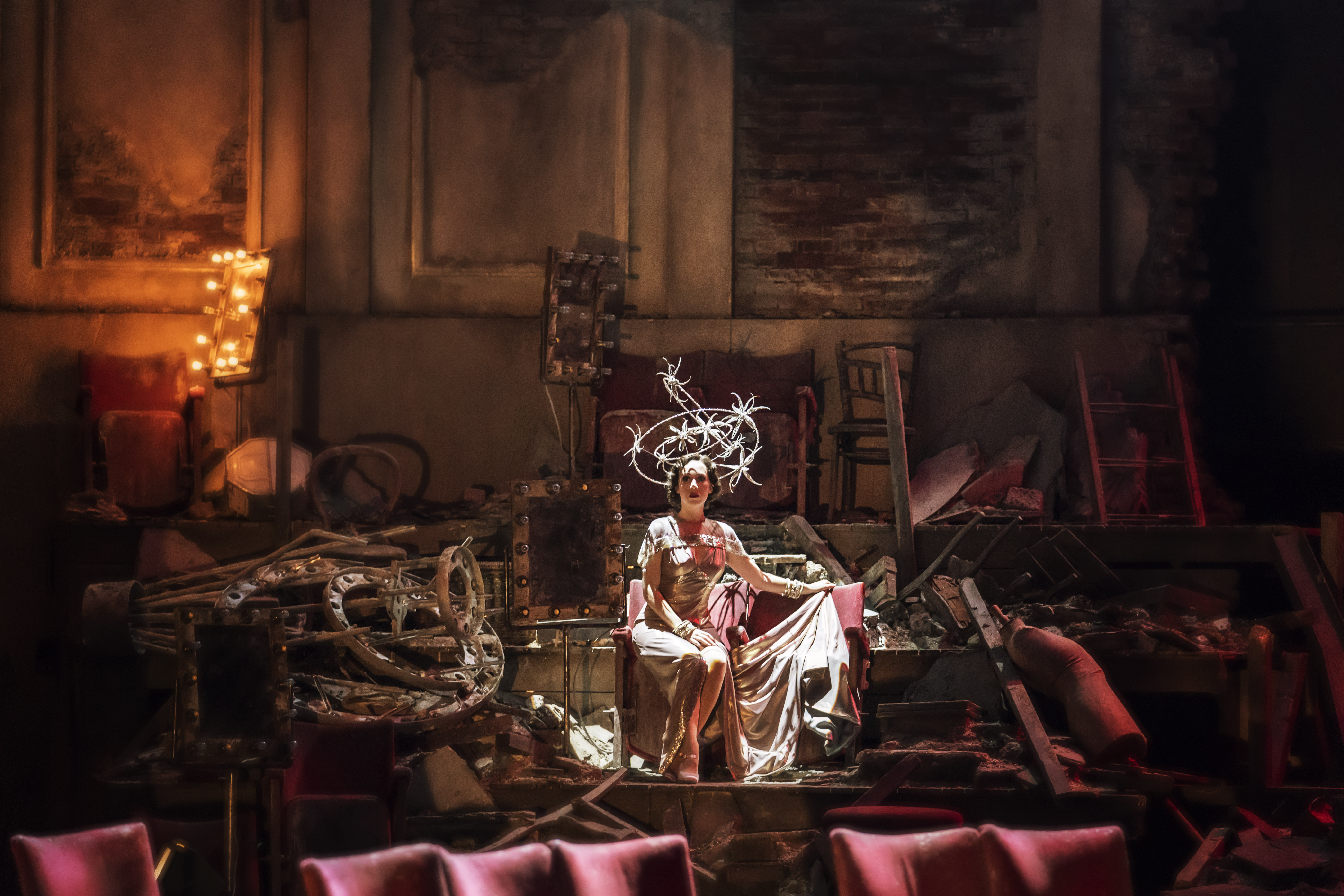 Emily Langham as Young Carlotta in 'Follies' at the National Theatre. Credit : Johan Persson