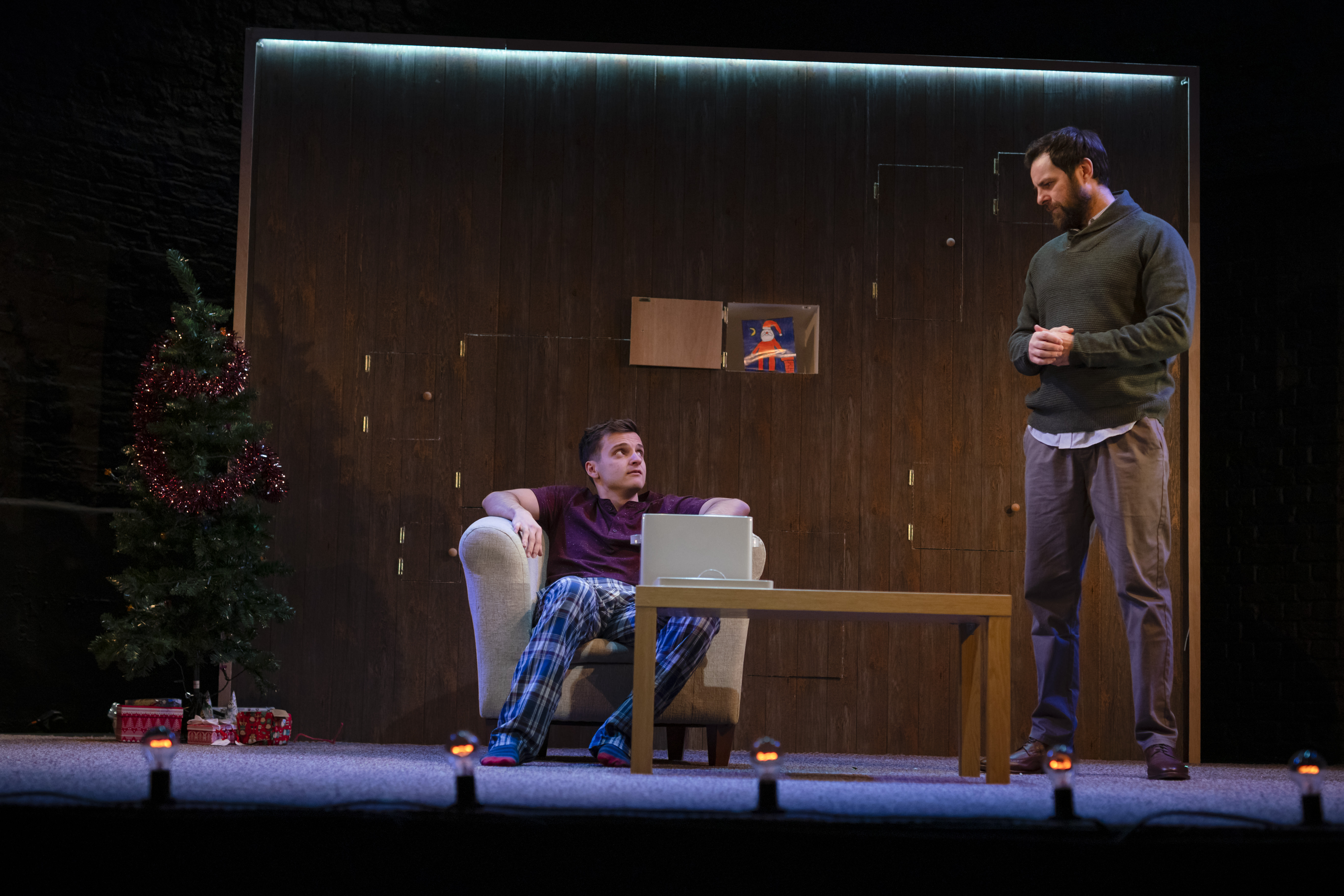 Daniel Watson and Micky Cochrane in Grounded at Live Theatre, Newcastle. Photo: Live Theatre